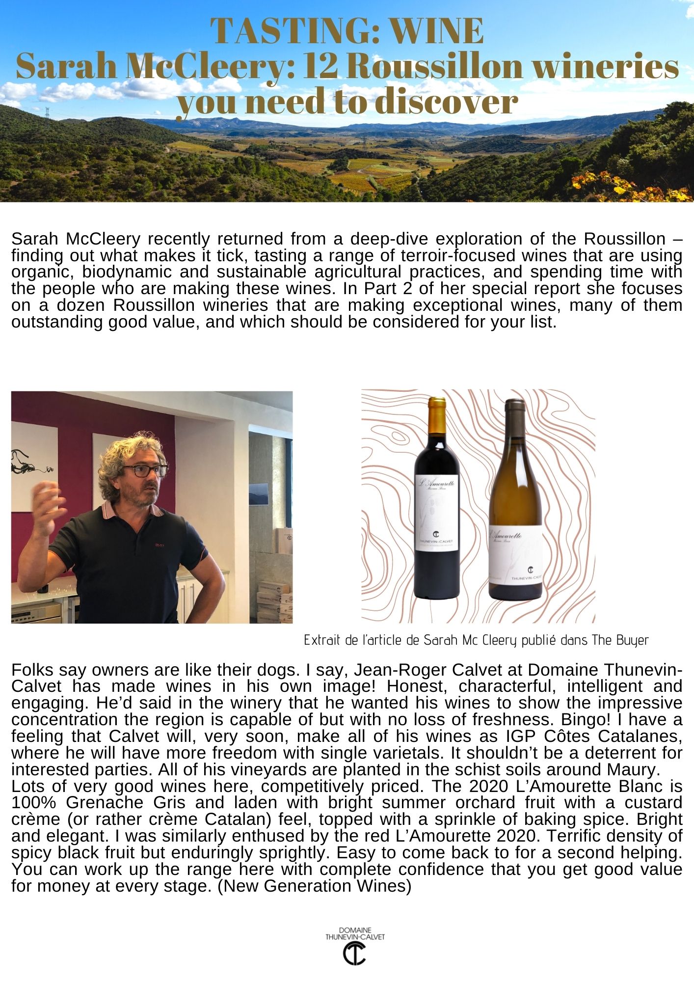 TASTING WINE Sarah McCleery 12 Roussillon wineries you need to discover