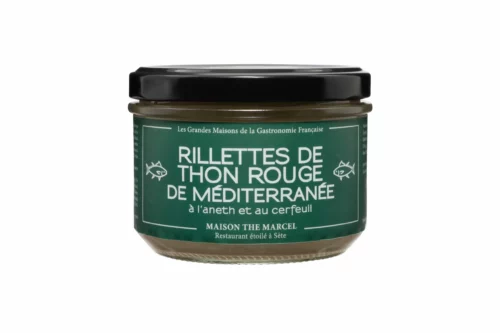 RILLETTES DE THON ROUGE DE MEDITERRANEE a l aneth et au cerfeuil 200g scaled 1 500x333